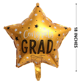 Gold Star Congrats Grad Balloon
