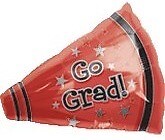 Orange Megaphone Graduation Balloon