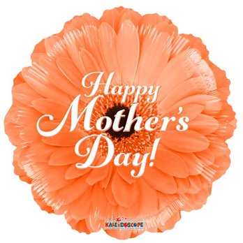 Happy Mother's Day Orange Flower Balloon