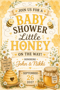 Little Honey On The Way Baby Shower Sign