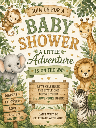 Safari Baby Shower Sign