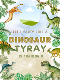 Dinosaur Design 1 Party Sign
