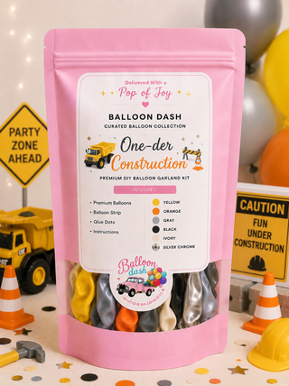 One-der Construction Balloon Garland Kit