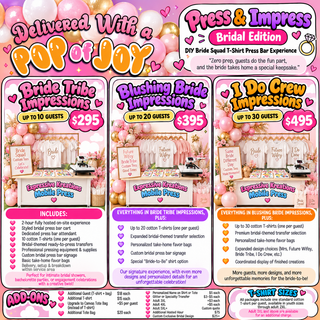 Press and Impress: Bridal Edition Mobile Shirt Bar