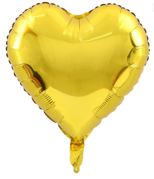 Gold Heart Balloon