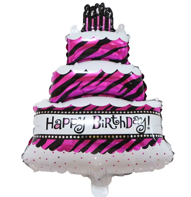 Zebra 4 Tiered Cake Balloon