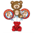 Get Well Soon Bear Balloon Bouquet with Bear Balloon Weight