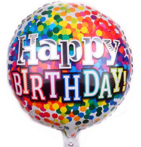 Happy Birthday Colorful Dot Balloon