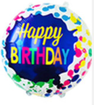 Happy Birthday Paint Splatter Balloon