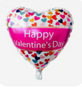 Happy Valentine's Balloon with mini hearts