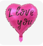 Hot Pink I Love You Balloon
