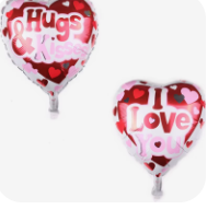 Hugs and Kisses and I Love You Double Sided Balloon