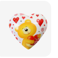Bear Hugging Heart Balloon