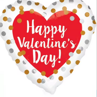 Happy Valentine's Day Polka Dot Balloon