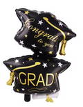 Double Graduation Hat Balloon- Large