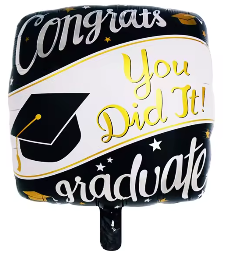 Square Congrats You Did It Grad Balloon