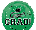 Green Congrats Grad Balloon