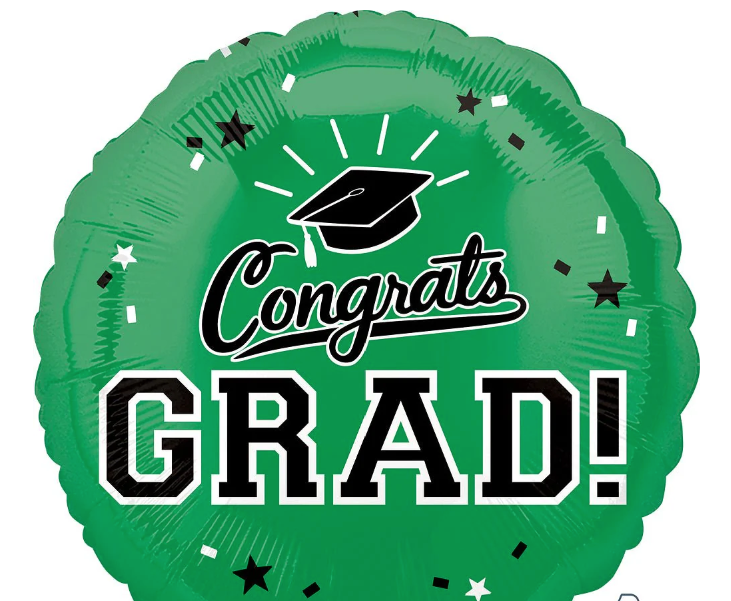 Green Congrats Grad Balloon