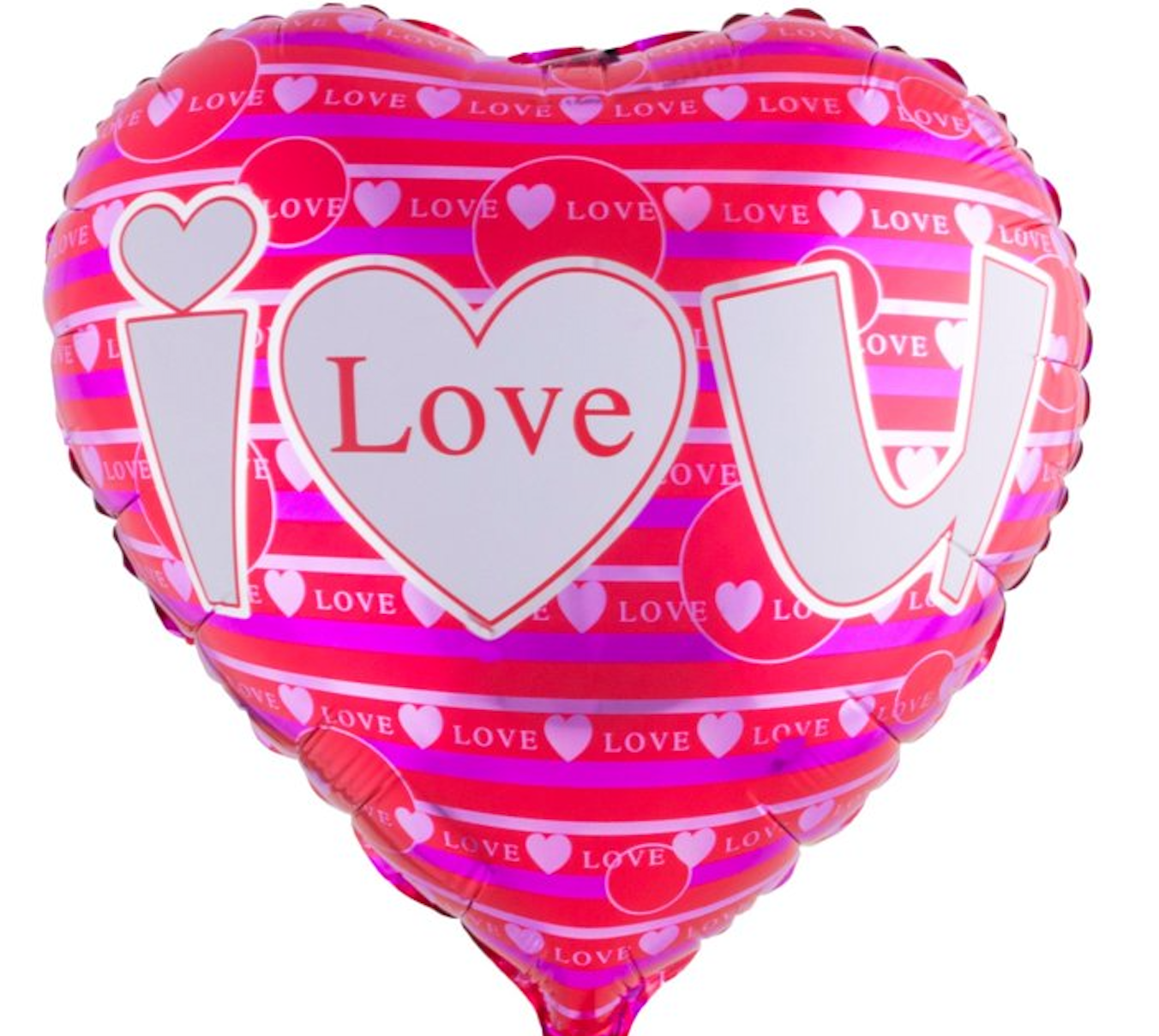 I Love  U pink Balloon