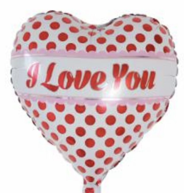I Love You Polka Dot Balloon