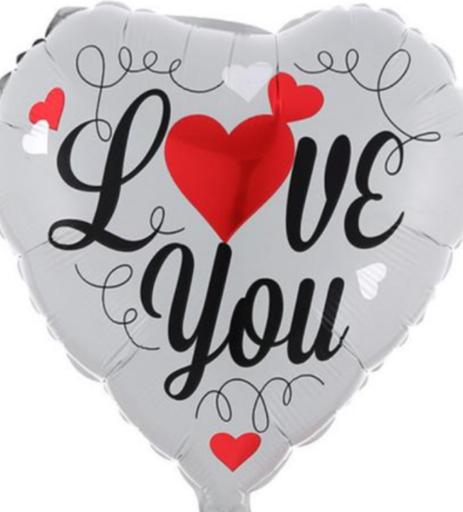 Love You Squiggly Balloon