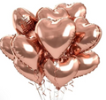 Dozen Heart Bouquet- Rose Gold