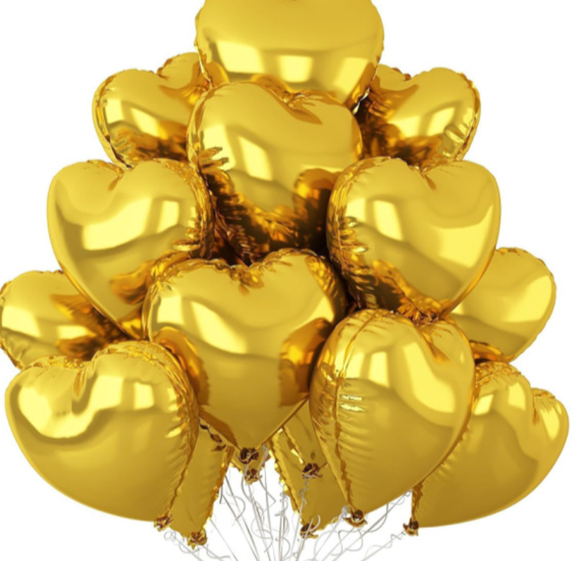 Dozen Bouquet of Hearts- Gold