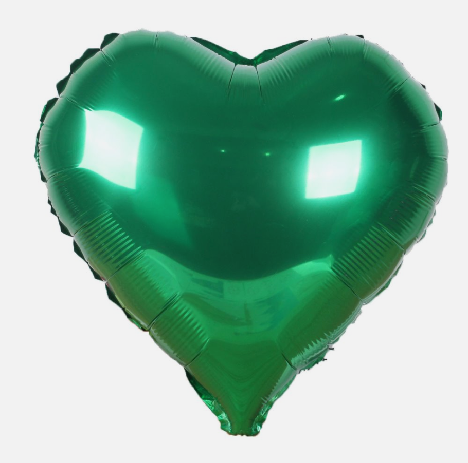 Green Heart Balloon