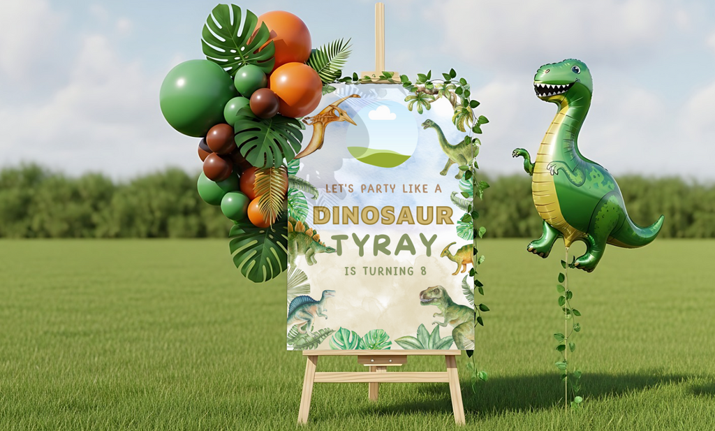Dinosaur Design 1 Party Sign
