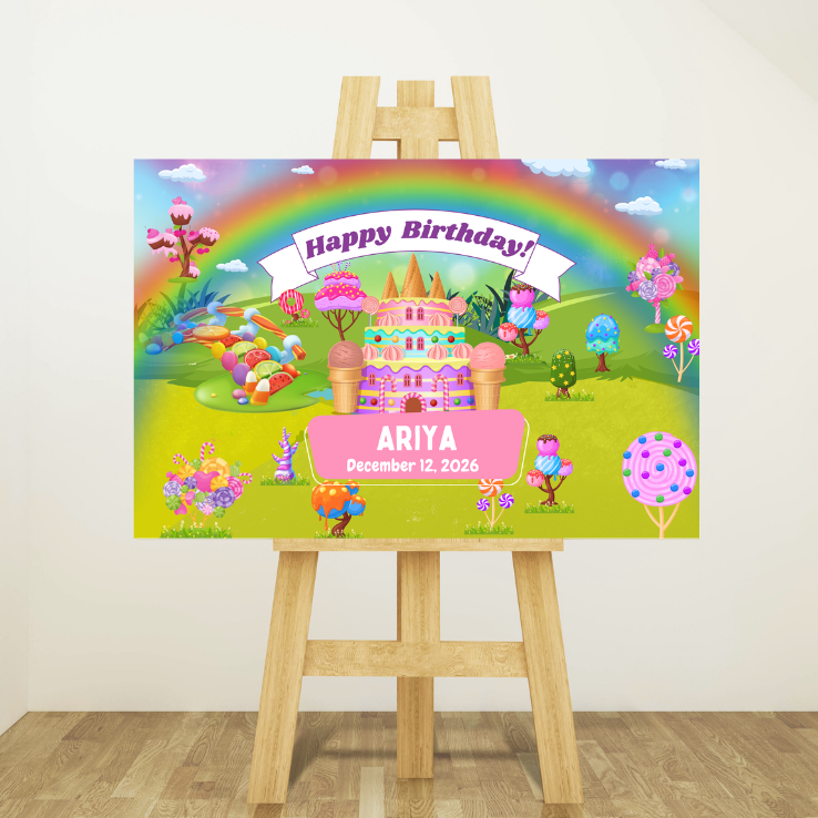 Candyland Party Sign