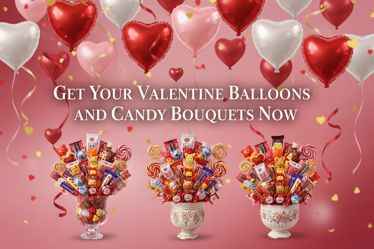 can change the words to Get Your Valentine Balloons and Candy Bouquets Now