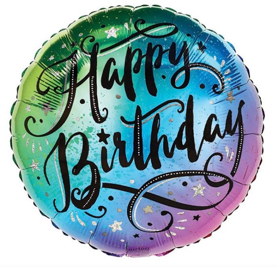 Ombre Birthday Balloon