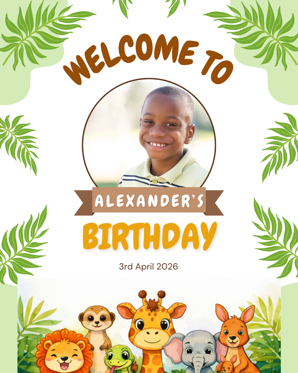 Safari Party Sign